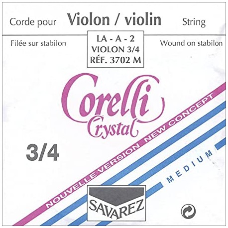 CUERDA VIOLIN Savarez Aluminio 4ª Medium Violin 4/4 Corelli Crystal 704M